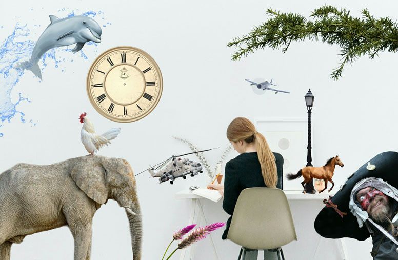 Personne écrivant avec beaucoup d'imagination.