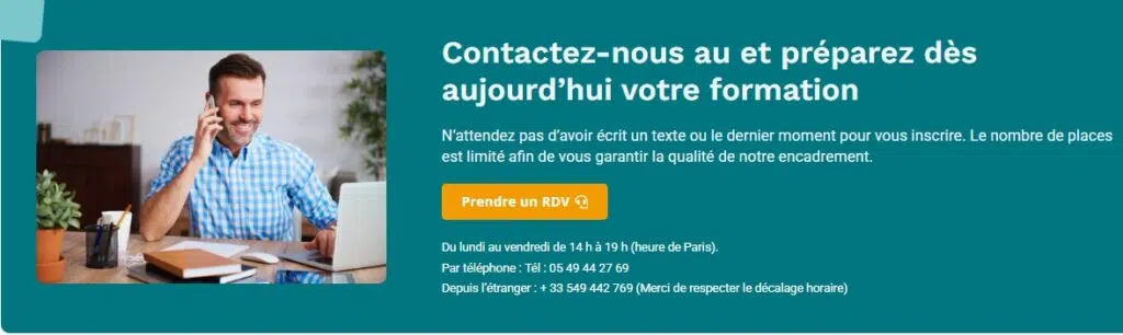 Prenez RDV pour bénéficier de conseils dans le choix et le financement de votre formation