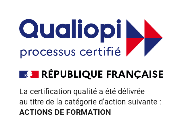 Qualiopi processus certifié – République française. La certification qualité a été délivrée au titre de la catégorie d’action suivante : Actions de formation